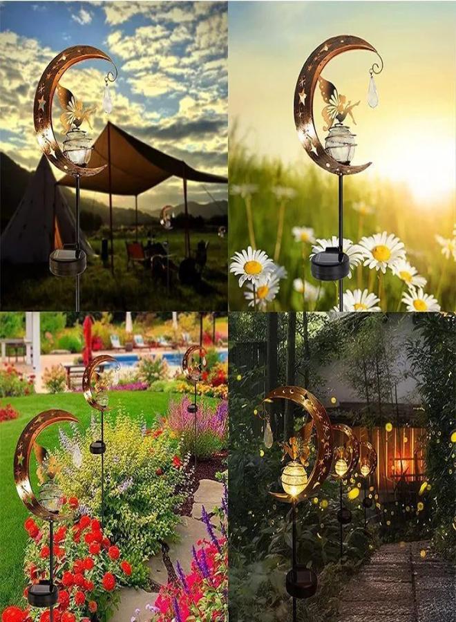 Outdoor garden solar lights, antique iron art floor inserted hollow lights - Image 5