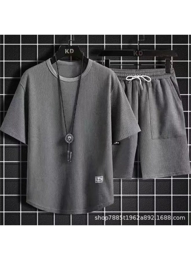 KUYING New Fashion Waffle Loose Set