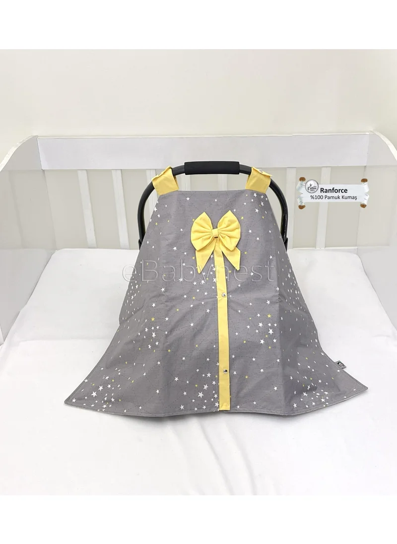 Ebabynest Samanyolu Series Gray Yellow Stroller Cover