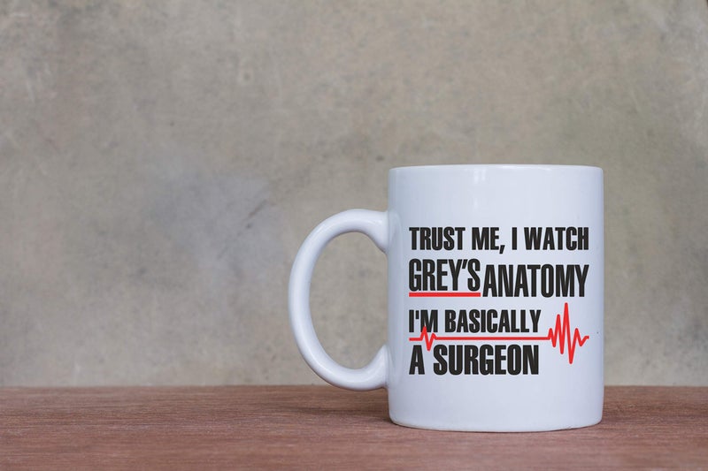 BSM Grey's Anatomy Merchandise Trust Me I'm Basically a Surgeon Coffee Cup Mug - Image 3