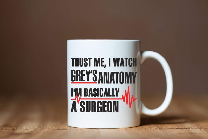BSM Grey's Anatomy Merchandise Trust Me I'm Basically a Surgeon Coffee Cup Mug - Image 2