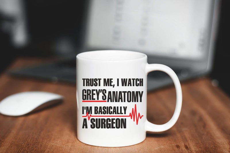 BSM Grey's Anatomy Merchandise Trust Me I'm Basically a Surgeon Coffee Cup Mug - Image 4