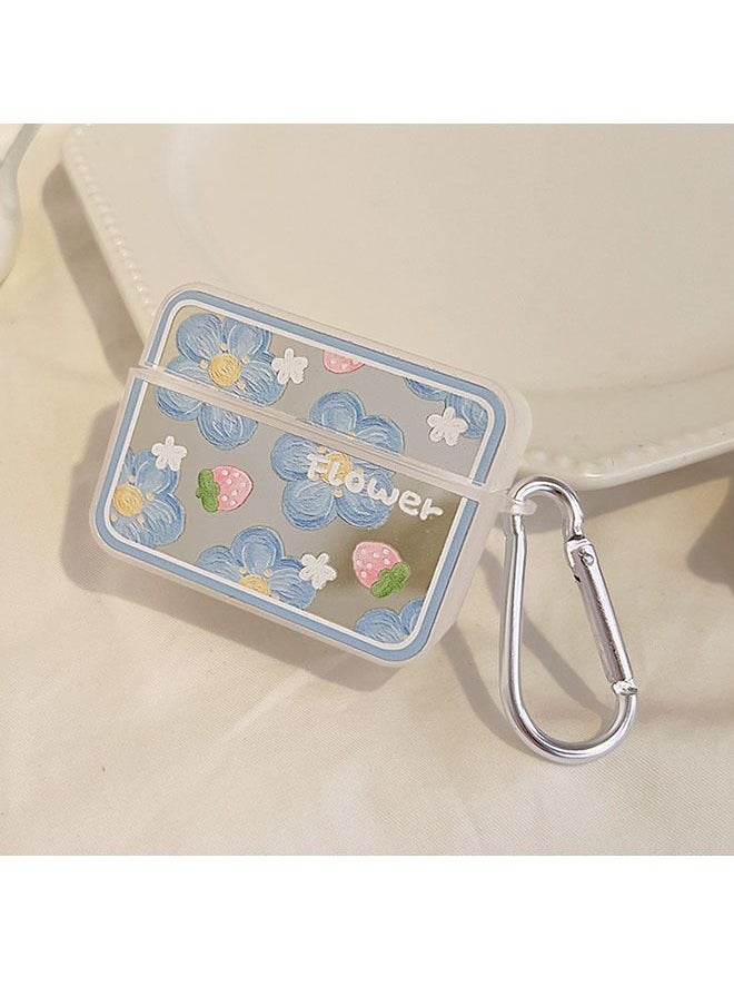 Ant - Airpods Pro 2 Case with Keychain, Cute Flower Strawberry Soft TPU Cover, Shockproof Bluetooth Headset Protective Case for Women Girls - Image 1