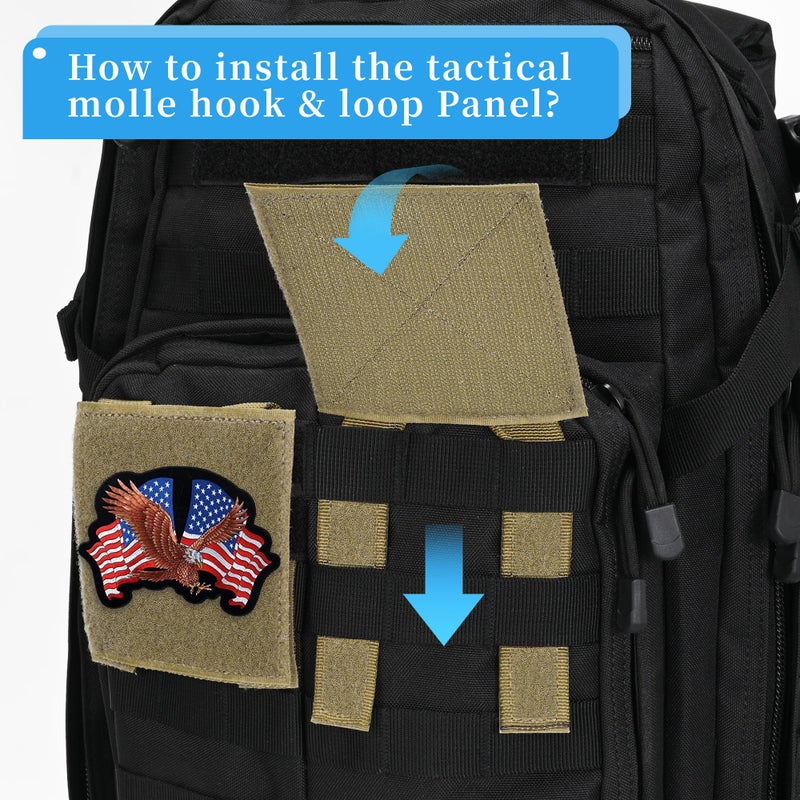 Molle Patch Panel 16 Slots High Capacity Lightweight - Durable Secure Hook And Loop Tactical Patch Panel for Outdoor Gear Customization, Tactical Backpacks And EDC Bags - Image 3