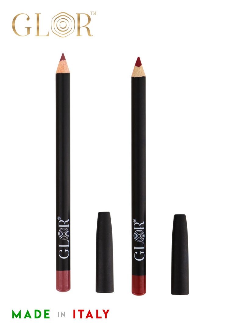 غلور  قلم تحديد الشفاه غلور إندليس تشارم ألتيميت بريسيجن - نباتي، خالي من مسببات الحساسية، تحديد الشفاه طويل الأمد - كريميسي + هير يو جو - Image 1