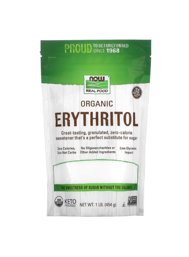 now Real Food, Organic Erythritol, 1 lb (454 g) - Image 1