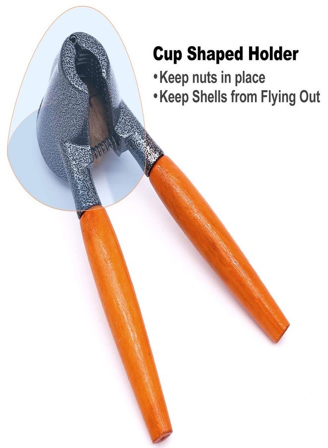 THW Creations Heavy Duty Walnut Cracker Nutcracker Sheller Nut Opener with Wood Handles for Walnuts, Pecans, Almonds, Brazil Nuts, Hazelnuts - Image 3