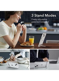 ESR For Iphone 14 Plus Case 3 Stand Modes Military Grade Drop Protection Supports Wireless Charging Slim Back Cover With Stand Phone Case For Iphone 14 Plus Metal Kickstand Case Clear  - Image 3