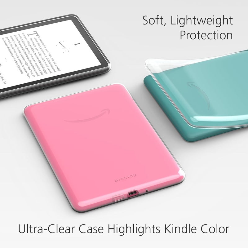 ميشون كابل غطاء الشفاف لجهاز Kindle Paperwhite الإصدار 11 (2022) - نحيف، خفيف الوزن، شفاف بلوري، حماية مرنة - ملاءمة مثالية، وصول سهل وتركيب بسيط - Image 3