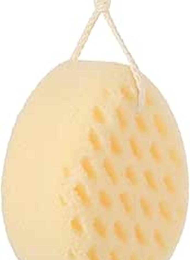 Beige Reusable Soft Bath Sponge Back Scrubber Body Skin Exfoliator For Shower - Image 1