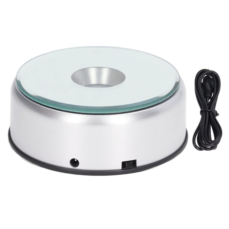 360 Degree Rotating LED Display Stand With Colorful Lights For 3D Crystal Art 10cm Base - Image 2