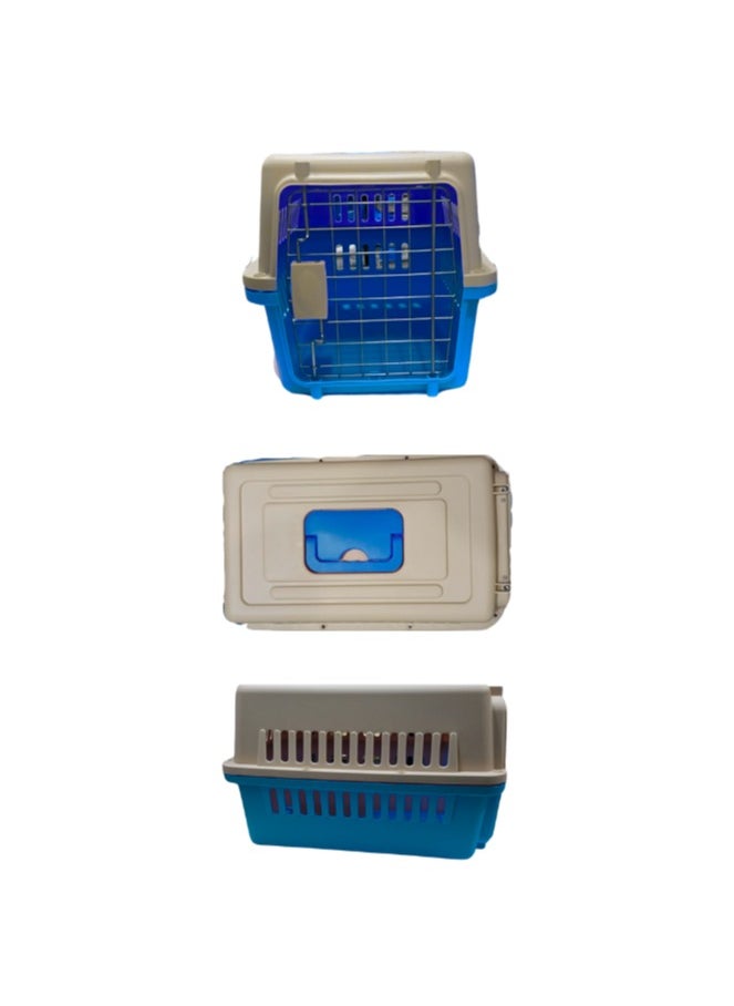 Naomi Naomi Crate for Small and Medium Sized Pets (Carrier) - Beige x Blue 