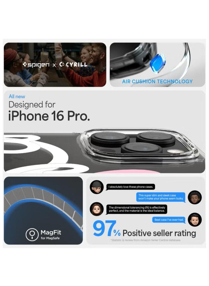 Spigen Ultra Hybrid MagFit for iPhone 16 Pro Case Cover with MagSafe (2024) Hearts White Pink - Image 2