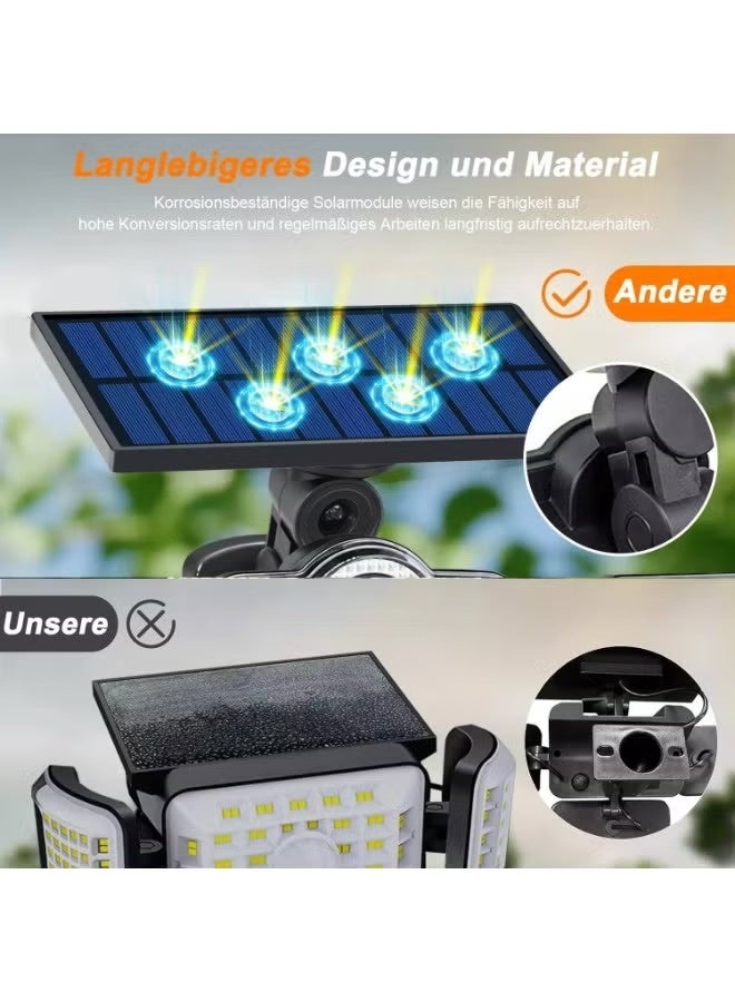 Bukela LED Solar Light,Flood Light,138 LED Solar Light Outside with Motion Detector Ip65 Waterproof 270 Lighting Angle Solar Wall Light for Garden - Image 4