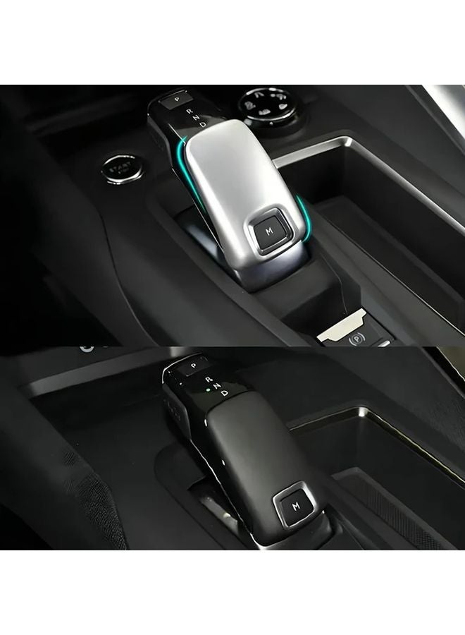 Silvery ABS Gear Shift Knob Carbon Fiber Cover Stickers For Peugeot 3008 GT 2017 2020 Citroen C5 Aircross 2018 2024 - Image 5