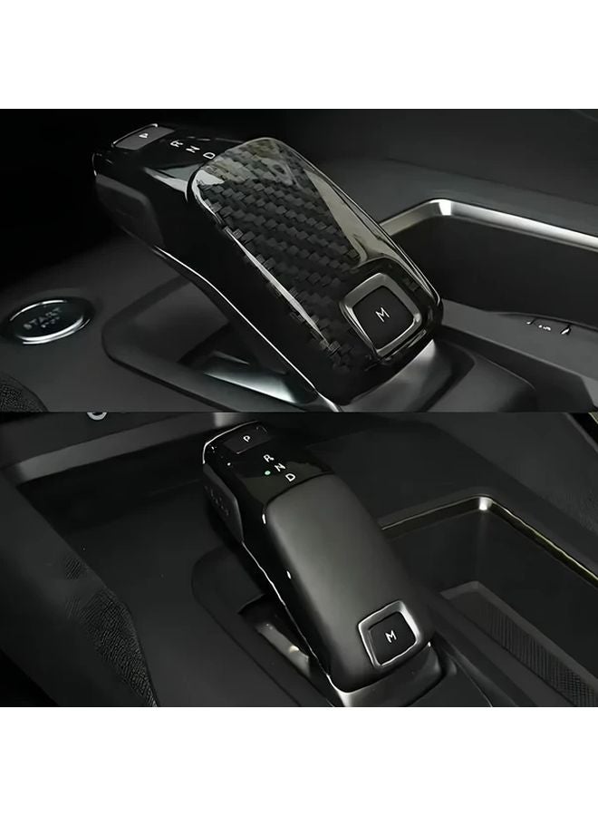 Silvery ABS Gear Shift Knob Carbon Fiber Cover Stickers For Peugeot 3008 GT 2017 2020 Citroen C5 Aircross 2018 2024 - Image 4