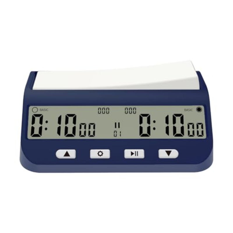 Digital Chess Clock Timer for Board Games, 5-in-1 Multifunction Timer, Portable, Adjustable Alarm, Blue - Image 2