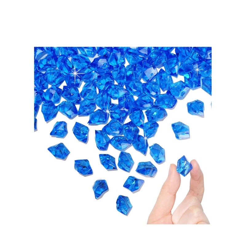 SOLARAE قطع ثلج أكريليك مكسرة 150 قطعة كريستالات مزيفة مكعبات ثلج بلاستيكية ألماس جواهر لتعبئة المزهرية، ديكور منزلي، تناثر على الطاولة، فعاليات، زفاف، فنون وحرف - Image 1