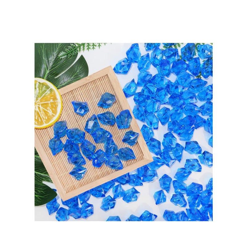 SOLARAE قطع ثلج أكريليك مكسرة 150 قطعة كريستالات مزيفة مكعبات ثلج بلاستيكية ألماس جواهر لتعبئة المزهرية، ديكور منزلي، تناثر على الطاولة، فعاليات، زفاف، فنون وحرف - Image 4