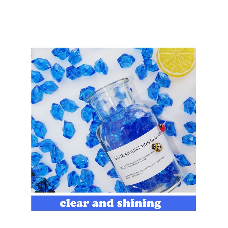 SOLARAE قطع ثلج أكريليك مكسرة 150 قطعة كريستالات مزيفة مكعبات ثلج بلاستيكية ألماس جواهر لتعبئة المزهرية، ديكور منزلي، تناثر على الطاولة، فعاليات، زفاف، فنون وحرف - Image 5