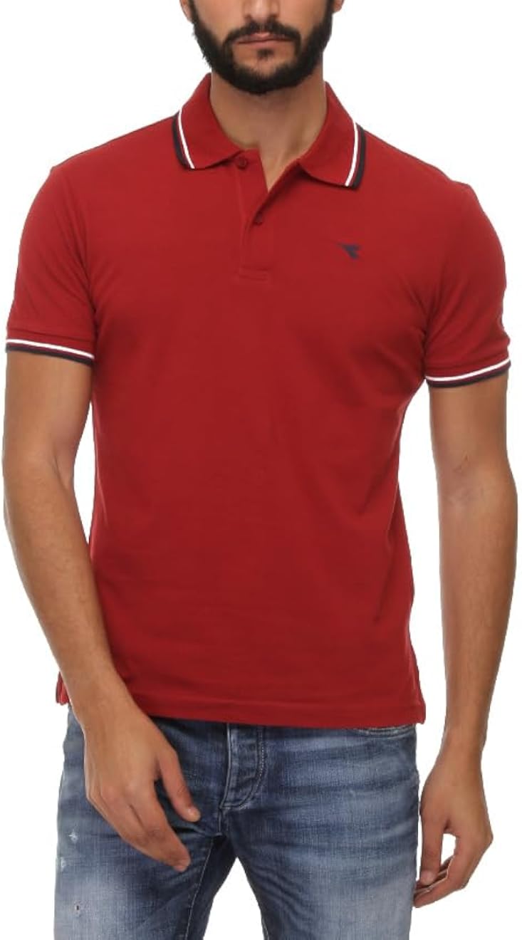 Diadora Polo for Men (Dark Red, 161006)