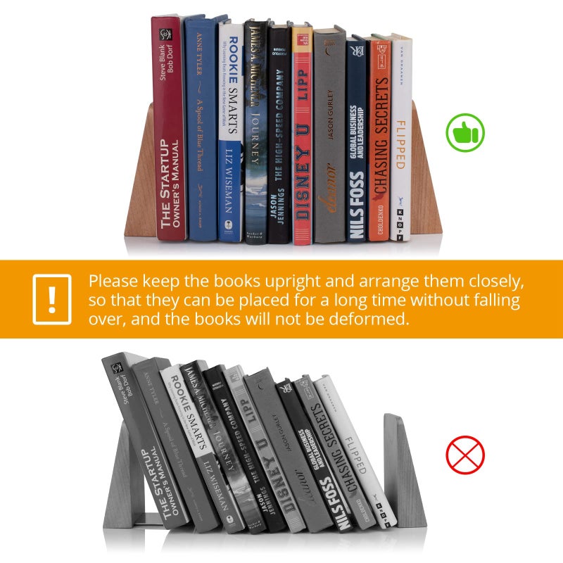 Drelifam Wood Handmade Heavy Duty Bookends For Shelves Decorative Book Ends To Hold Books For Office - Image 3