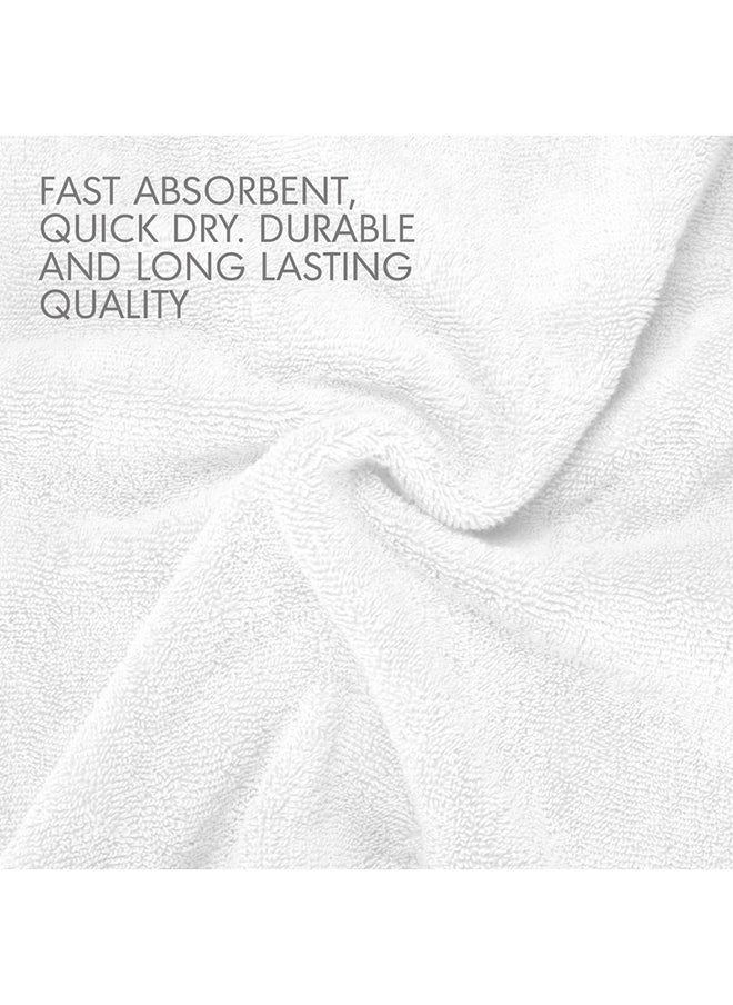 Hotel Linen Klub Hotel Linen Klub LUXURY PACK of 2  Antimicrobial  Bath and Hand Towel Set - 100% Cotton 650 GSM Terry Dobby Border Ring Spun - Super Soft ,Quick Dry,Highly Absorbent-Color: White  - Image 5