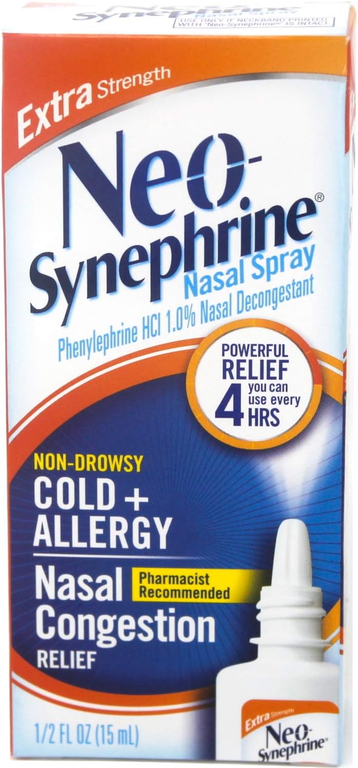 NeoSynephrine Nasal Spray  Extra Strength Formula 050 Ounces each Value Pack of 4 - Image 1