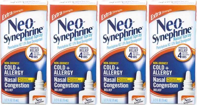 NeoSynephrine Nasal Spray  Extra Strength Formula 050 Ounces each Value Pack of 4 - Image 2