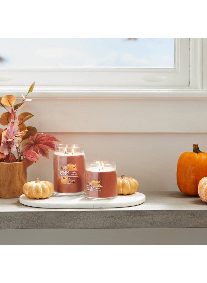 Yankee Candle Spiced Pumpkin Scented, Signature 20oz Large Jar 2-Wick Candle, Over 60 Hours of Burn Time - Image 5