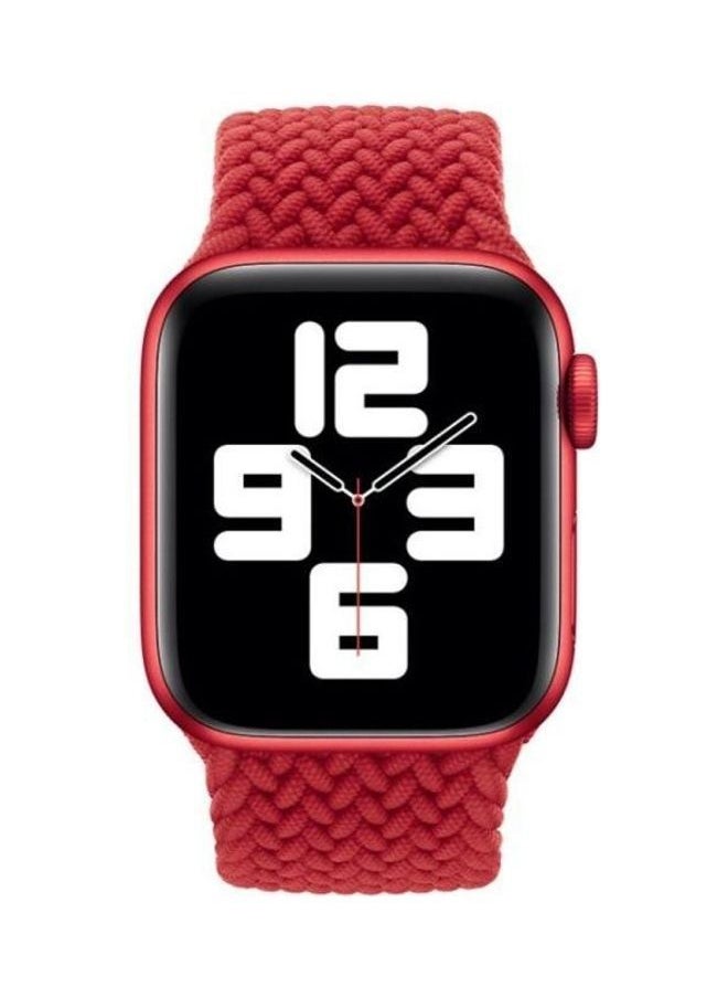 Nylon Replacement Strap Watchband For Apple Watch Series 6/SE/5/4/3/2/1 42-44mm Red