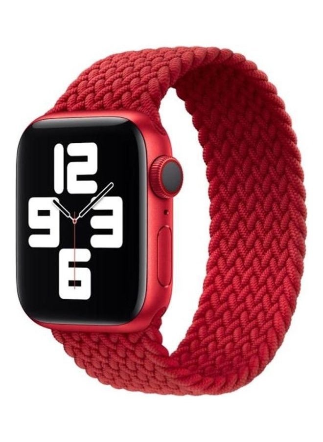 Nylon Replacement Strap Watchband For Apple Watch Series 6/SE/5/4/3/2/1 42-44mm Red