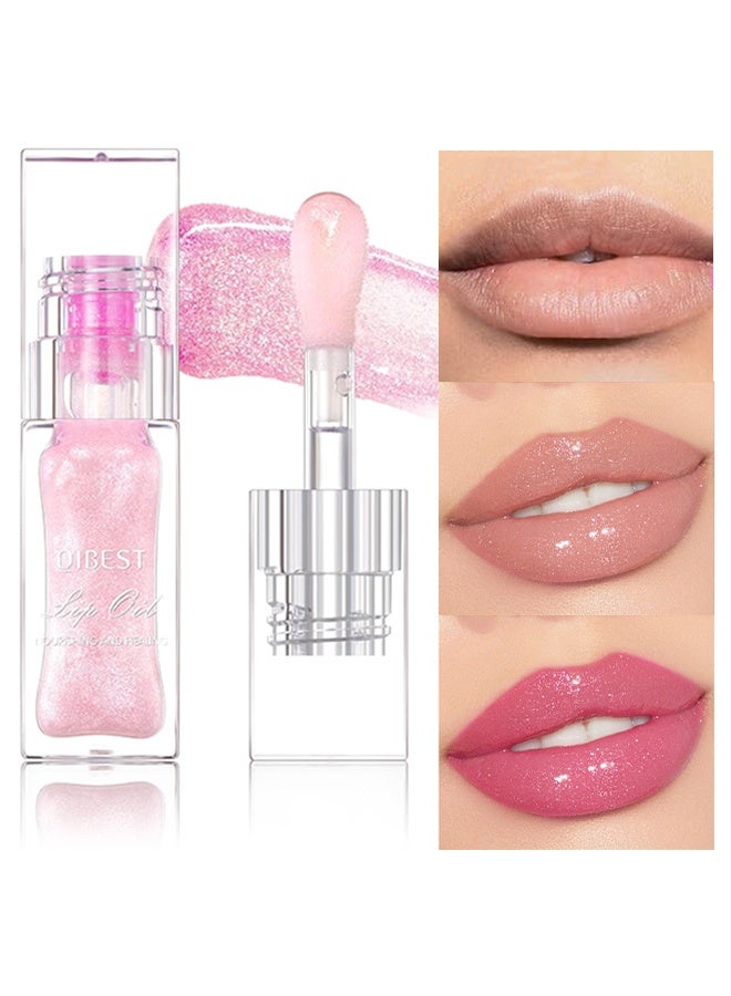 QiBest Changing Lip Oil, Transparent Lip Care Long Lasting Moisturizing Non Sticky Fresh Texture Lip Oil Moisturizing Lip Glow Oil Plumping Glimmer Glow Lipstick Hydrating Lip Gloss Lip Balm - Image 1