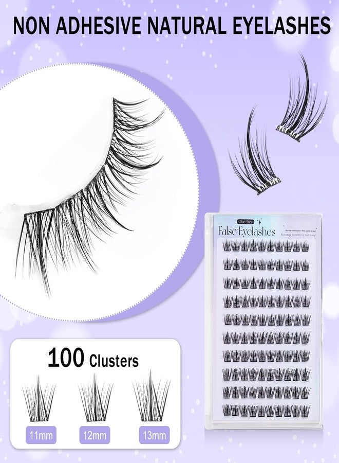 MAYCREATE® 120Pcs Self Adhesive Eyelashes, Eyelash Clusters, Lash Clusters Press On Lashes Self Stick Cluster Lashes Pre Glued Eyelash Clusters with Tweezer No Glue Needed 11-13mm X 2 - Image 2