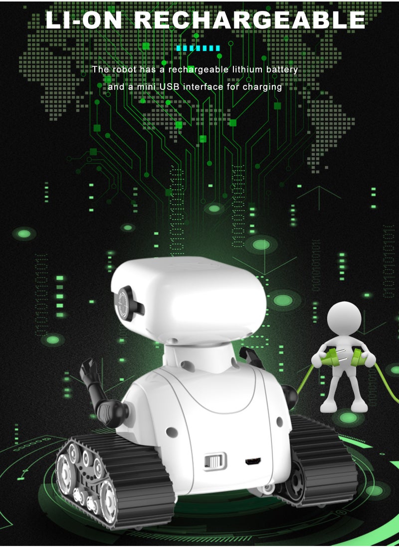 HouDeOS Robot Toys, Rechargeable Remote Control Robot Toys for Kids, 2.4Ghz RC Robot Toys with Music and LED Eyes  - Image 5