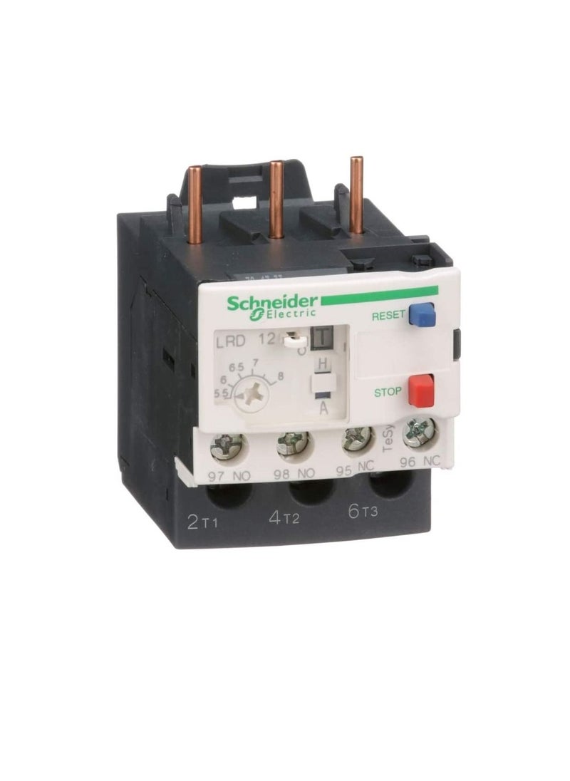 Schneider Electric Schneider Electric Overload Relay - 1NO/1NC, 5.5-8 A F.L.C, 8 A Contact Rating, 3P - LRD12  - Image 1