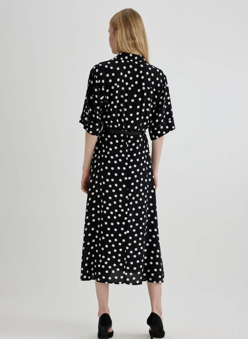 DeFacto Polka Dot Midi Dress