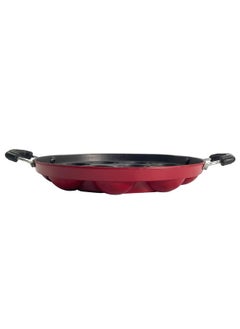 Eslite eslite Appam Pan with Lid, Aluminium Paniyarakkal Cookware with Lid 12 Cavity for Mini Idli Non-Stick Kadhai for Kitchen, Scratch Resistant Bakelite Cool Touch Handle Steel Lid, 1 Yr Warranty (Black)  - Image 4