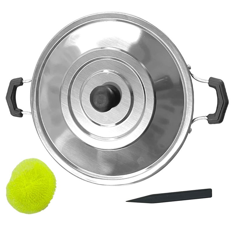 eslite Appam Pan with Lid, Aluminium Paniyarakkal Cookware with Lid 12 Cavity for Mini Idli Non-Stick Kadhai for Kitchen, Scratch Resistant Bakelite Cool Touch Handle Steel Lid, 1 Yr Warranty (Black) - Image 5