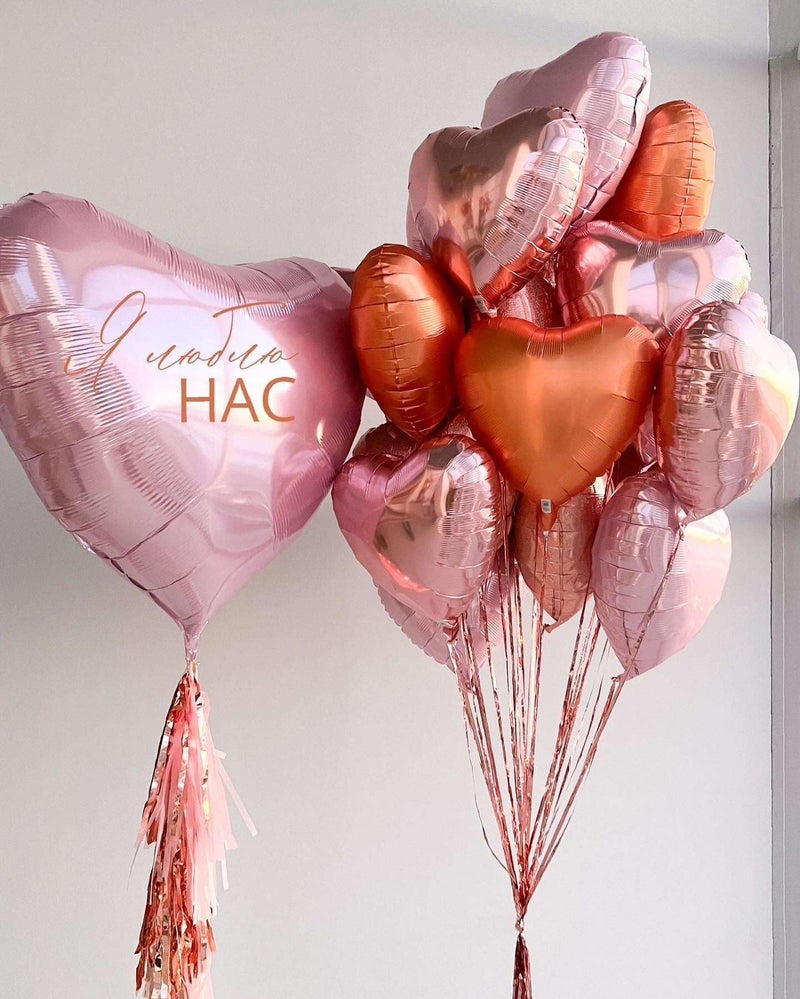 Lovoir 12 Pcs Red Heart Shape Foil Mylar Balloons 18 Inch Love Balloons for Valentine's Day Birthday Party Decorations Wedding Engagement Romantic Decor (Red & Pearl Pink & Rose Gold) - Image 5