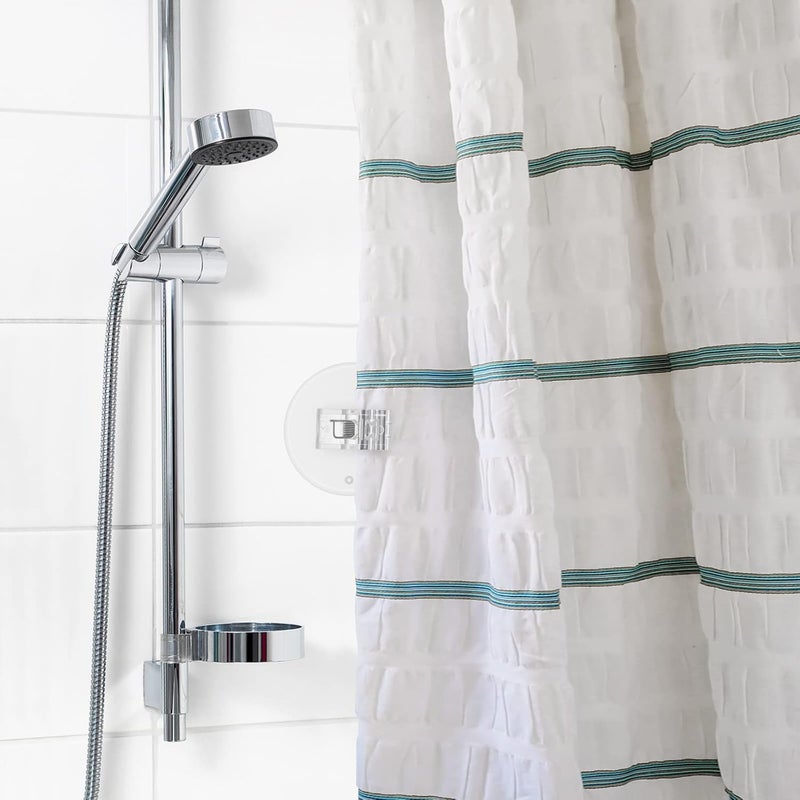 Kitosun Adhesive Shower Curtain Clips  Bath Shower Water Splash Guards Hold The Shower Liner to Keep Water in Shower  Stop Wind  Protect Privacy  6PCS Transparent - Image 3