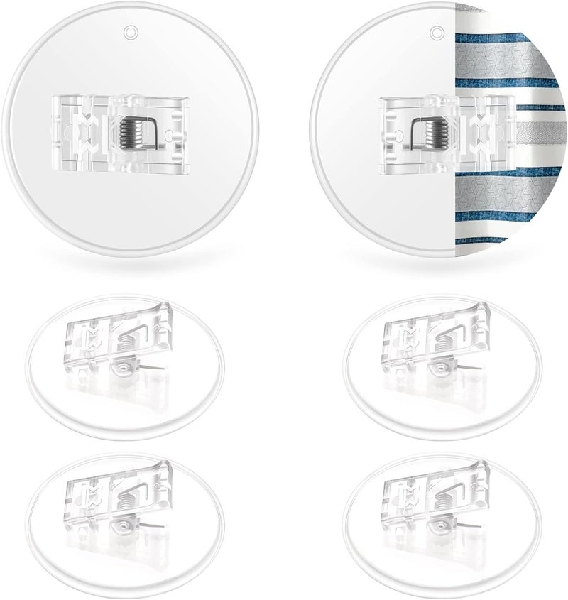 Kitosun Adhesive Shower Curtain Clips  Bath Shower Water Splash Guards Hold The Shower Liner to Keep Water in Shower  Stop Wind  Protect Privacy  6PCS Transparent - Image 1