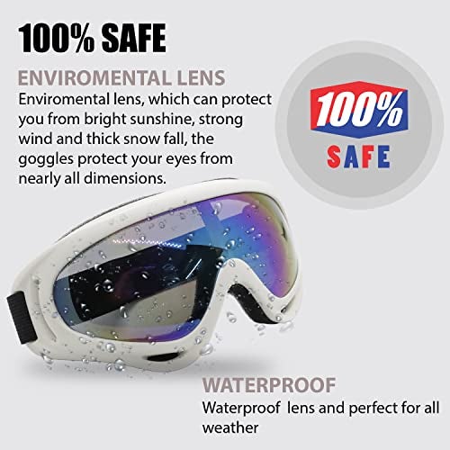 AUTOPOWERZ Goggles for bike rider (White Rainbow Goggle) - Image 3