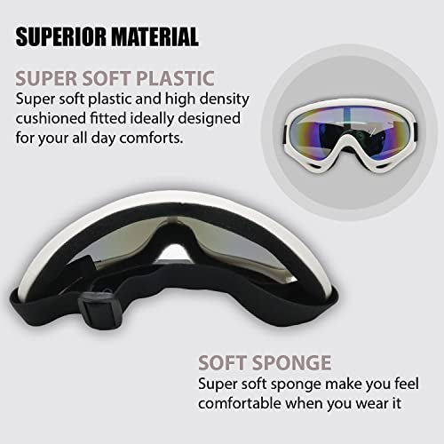 AUTOPOWERZ Goggles for bike rider (White Rainbow Goggle) - Image 4