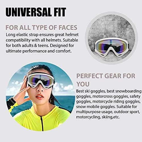 AUTOPOWERZ Goggles for bike rider (White Rainbow Goggle) - Image 5