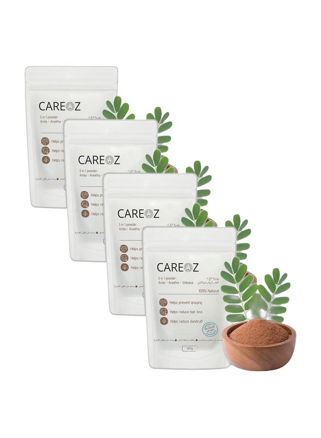 Careoz Hair Thinning & Hair Loss Ultimate Ayurvedic 4-Pack Bundle for Incredible One-Price Value - Image 1