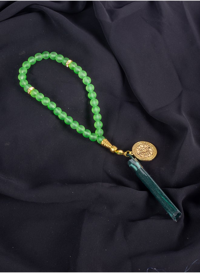 The Black Pearl Accessories Fabulous Green Opal Stone Prayer Bead of 33 Beads  - Image 1