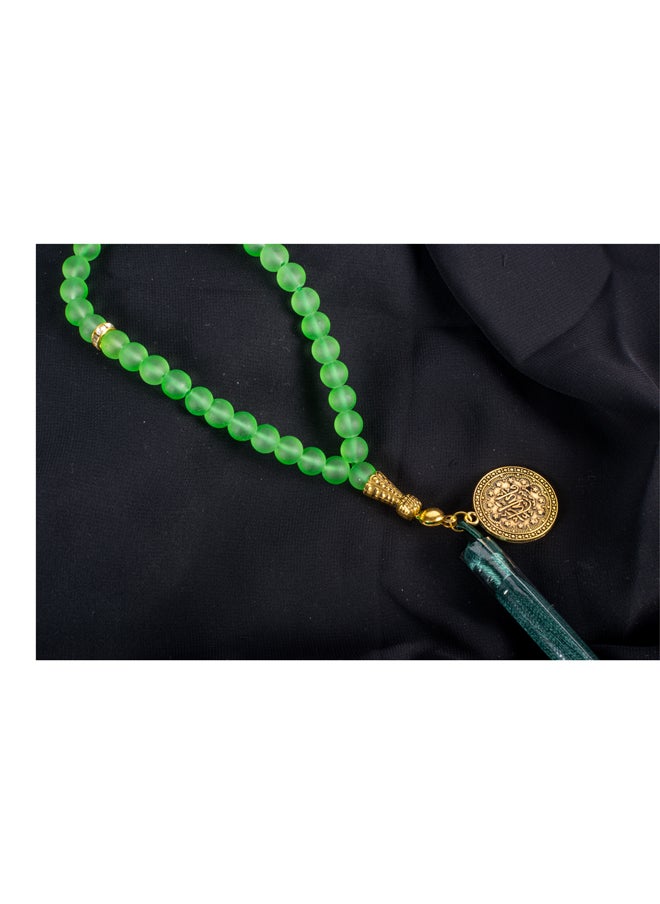 The Black Pearl Accessories Fabulous Green Opal Stone Prayer Bead of 33 Beads  - Image 3