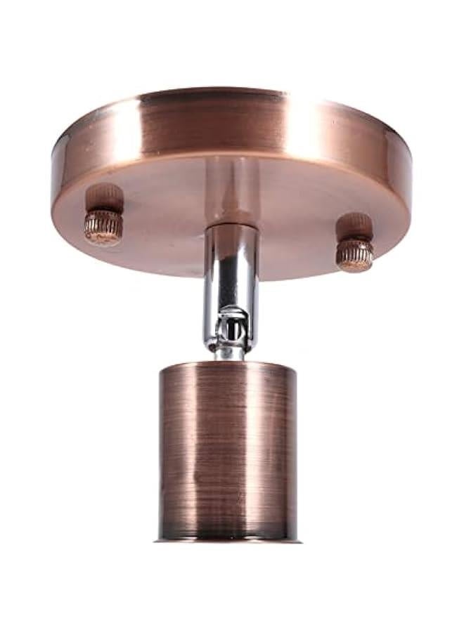 Modern Vintage Light Socket Ceiling Light 180¡ã Rotating Wall Mounted Lamp Bulb Holder Socket Ceramic Iron for Garage Basement Storage Room(Red Bronze) , E27 Lamp Bulb Holder Adapter , E27 Lamp Bulb  - Image 4