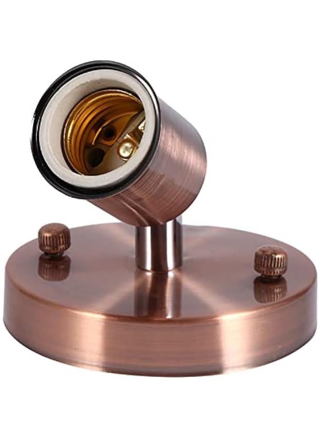 Modern Vintage Light Socket Ceiling Light 180¡ã Rotating Wall Mounted Lamp Bulb Holder Socket Ceramic Iron for Garage Basement Storage Room(Red Bronze) , E27 Lamp Bulb Holder Adapter , E27 Lamp Bulb  - Image 2